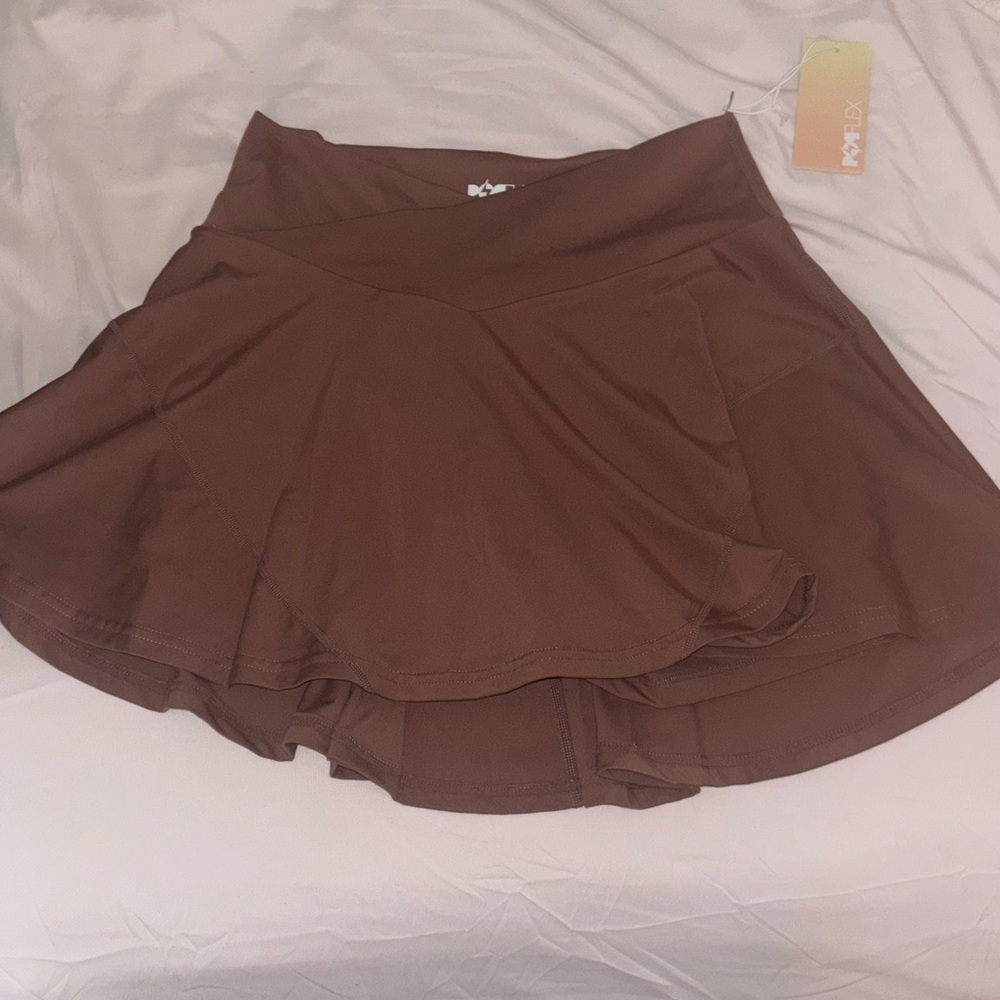 Popflex Crisscross Hourglass Twirl Skort - Nutmeg